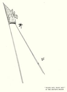W Heath Robinson (lito) tarafından Demiryolu Ribaldry için İllüstrasyon by William Heath Robinson