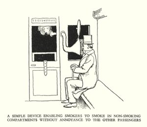 W Heath Robinson (lito) tarafından Demiryolu Ribaldry için İllüstrasyon by William Heath Robinson