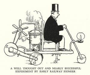 W Heath Robinson (lito) tarafından Demiryolu Ribaldry için İllüstrasyon by William Heath Robinson