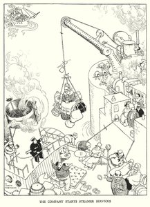 W Heath Robinson (lito) tarafından Demiryolu Ribaldry için İllüstrasyon by William Heath Robinson