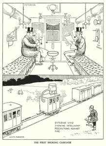 W Heath Robinson (lito) tarafından Demiryolu Ribaldry için İllüstrasyon by William Heath Robinson