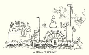 W Heath Robinson (lito) tarafından Demiryolu Ribaldry için İllüstrasyon by William Heath Robinson