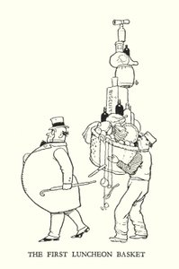 W Heath Robinson (lito) tarafından Demiryolu Ribaldry için İllüstrasyon by William Heath Robinson