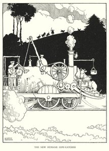 W Heath Robinson (lito) tarafından Demiryolu Ribaldry için İllüstrasyon by William Heath Robinson