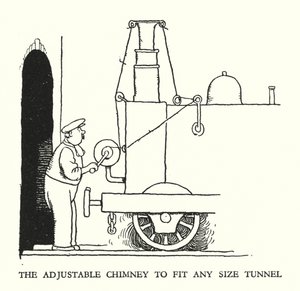 W Heath Robinson (lito) tarafından Demiryolu Ribaldry için İllüstrasyon by William Heath Robinson
