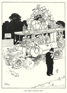 W Heath Robinson (lito) tarafından Demiryolu Ribaldry için İllüstrasyon by William Heath Robinson