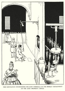 W Heath Robinson (lito) tarafından Demiryolu Ribaldry için İllüstrasyon by William Heath Robinson