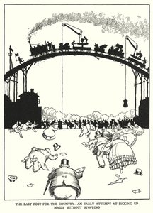 W Heath Robinson (lito) tarafından Demiryolu Ribaldry için İllüstrasyon by William Heath Robinson