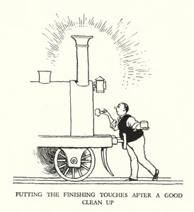 W Heath Robinson (lito) tarafından Demiryolu Ribaldry için İllüstrasyon by William Heath Robinson