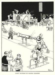 W Heath Robinson (lito) tarafından Demiryolu Ribaldry için İllüstrasyon by William Heath Robinson