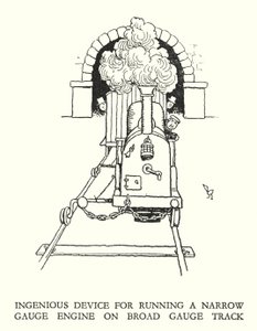 W Heath Robinson (lito) tarafından Demiryolu Ribaldry için İllüstrasyon by William Heath Robinson