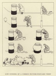 Sıradan bir resimli kartpostal hırsızının kurnazlığı by William Heath Robinson
