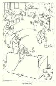 Salon Golf (lito) by William Heath Robinson