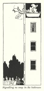 Banyoda sabun olmadığının sinyali (lito) by William Heath Robinson