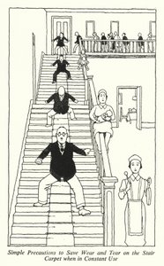 Sürekli Kullanımdayken Merdiven Halısında Aşınma ve Yıpranmayı Önlemek için Basit Önlemler (lito) by William Heath Robinson
