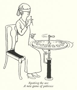 Ası tespit etmek, Yeni bir sabır oyunu (lito) by William Heath Robinson
