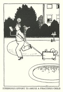 Huysuz Bir Çocuğu Eğlendirmek İçin Yorucu Çaba (litto) by William Heath Robinson