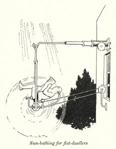 Ev sakinleri için güneş banyosu (taş) by William Heath Robinson