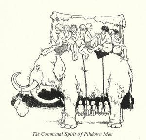 Piltdown Adamının Ortak Ruhu (lito) by William Heath Robinson