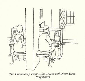 Komşularla Düetler için Topluluk Piyano (lito) by William Heath Robinson