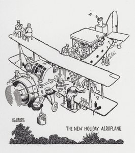 Yeni Tatil Uçağı (lito) by William Heath Robinson