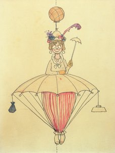 Bayanlar için Kişisel Hava Seyahat Sistemi by William Heath Robinson