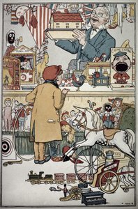 Oyuncakçı, 1900 (baskı) by William Heath Robinson