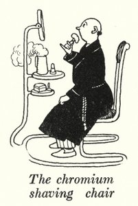 Krom tıraş koltuğu (lito) by William Heath Robinson