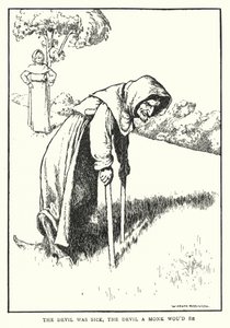 Şeytan hastaydı, şeytan bir keşiş olurdu (litho) by William Heath Robinson