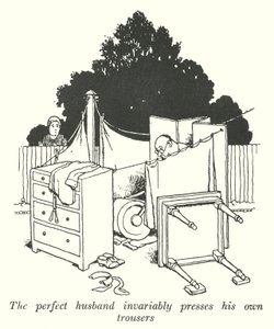 Kusursuz koca her zaman kendi pantolonuna basar (lito) by William Heath Robinson