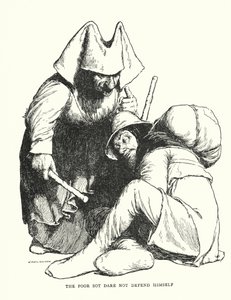 Zavallı sot kendini savunmaya cesaret edemez (lito) by William Heath Robinson