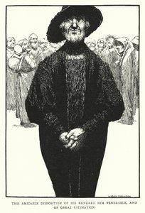 Onun bu dostane tavrı onu saygıdeğer kıldı ve büyük bir takdir (litho) by William Heath Robinson