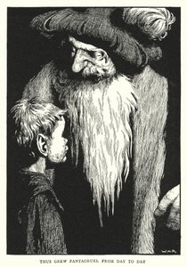 Böylece Pantagruel günden güne büyüdü (lito) by William Heath Robinson