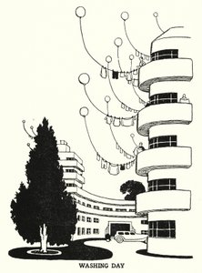 Yıkama Günü (lito) by William Heath Robinson