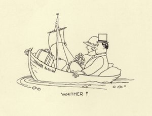 Nerede, evli çift, evli yaşam denizinde ayarlanıyor by William Heath Robinson