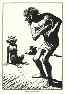İş, palyaço, iş (lito) by William Heath Robinson