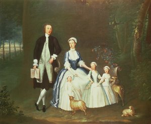 Baptist Noel, Gainsborough 4. Kontu ve Karısı Elizabeth, Çocuklarıyla Birlikte by William Henesy
