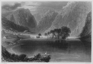 Gougane Barra (gravür) by William Henry (after) Bartlett