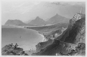 Killiney Bay, Dublin ili (gravür) by William Henry (after) Bartlett