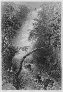Torc Çağlayanı (gravür) by William Henry (after) Bartlett