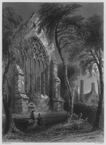 Youghall Manastırı, Sir Walter Raleigh'in ikametgahı (gravür) by William Henry (after) Bartlett