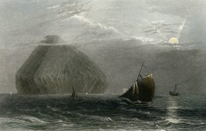 Ailsa Craig, J. T. Willmore tarafından oyulmuş (el renkli gravür)