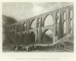 Aqueduct of the Emperors, near Pyrgo, Turkey  by William Henry Bartlett