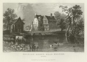 Beleigh Abbey, near Maldon, Essex  by William Henry Bartlett