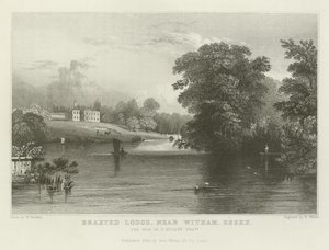 Braxted Lodge, Witham, Essex, P Ducane Koltuğu, Esquire yakınında by William Henry Bartlett