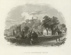 Hedingham Kalesi, Essex by William Henry Bartlett