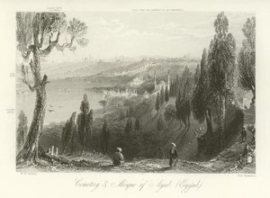 Ayub Mezarlığı ve Camii, Konstantinopolis by William Henry Bartlett