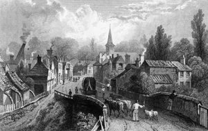 Ongar, Essex, Henry Adlard tarafından kazınmış, 1832 by William Henry Bartlett
