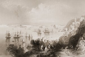 Cobh Limanı, Cork, İrlanda, George Virtue, 1860