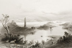 Devenish Adası, County Fermanagh, İrlanda, George Virtue, 1860